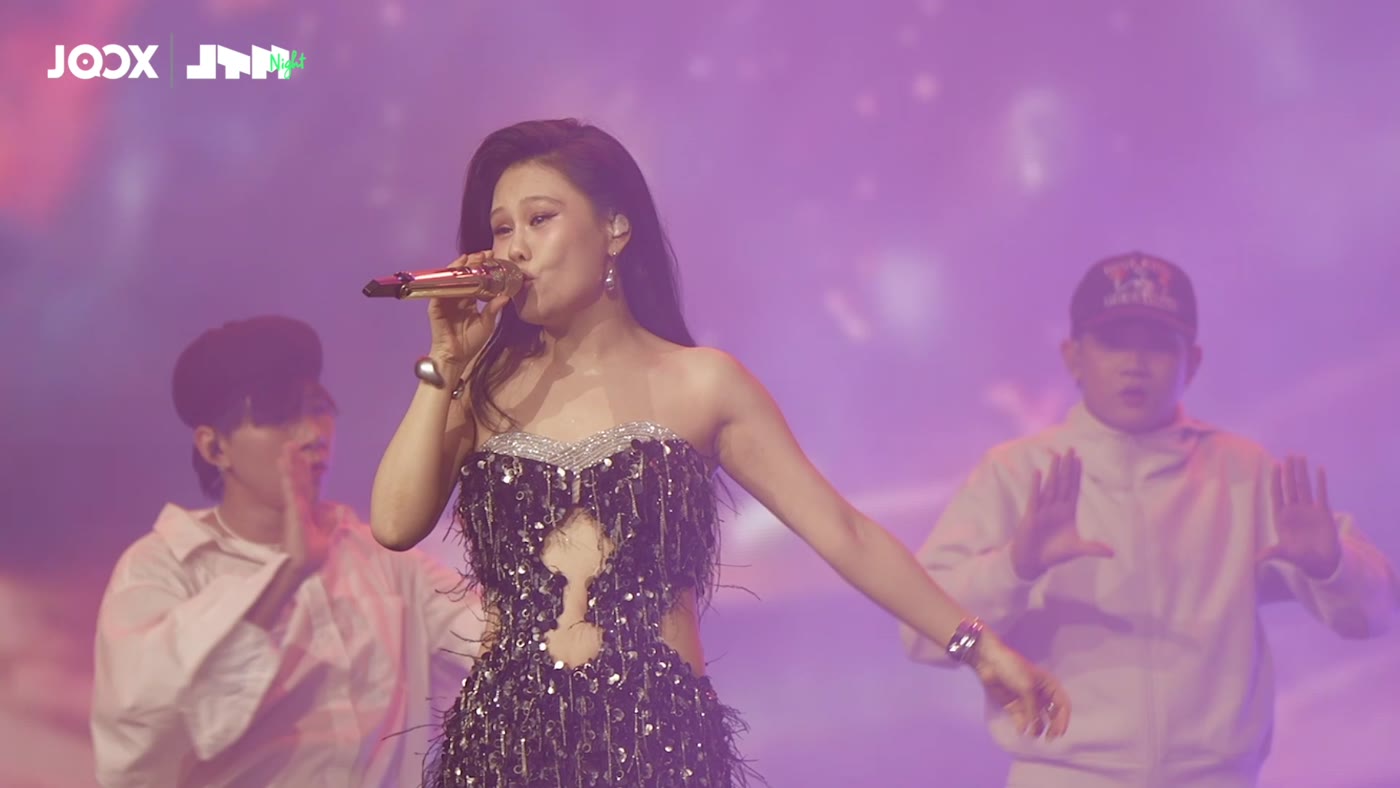 Singer performing on stage at JOOX Top Music Night 2025